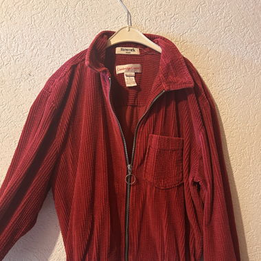 Veste en velours côtelé rouge