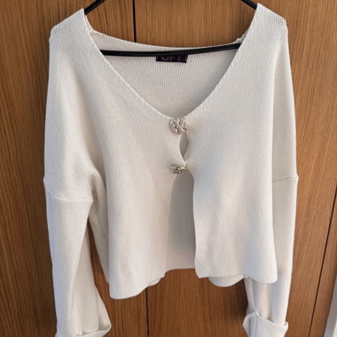 Cardigan in maglia bianco