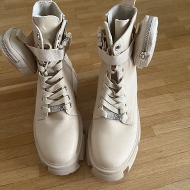 Beige Steve Madden Booties