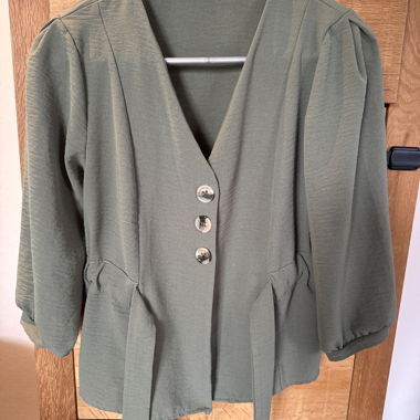 green blouse