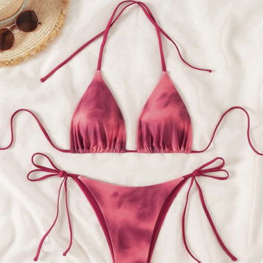 Set bikini tie-dye rosa