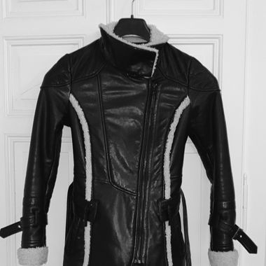 Genuine leather jacket, women