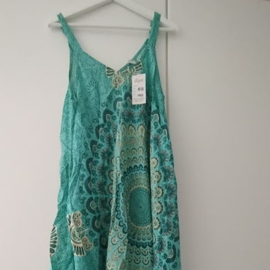 Sommer Kleid Boho Stil Italien türkis  s-xxl