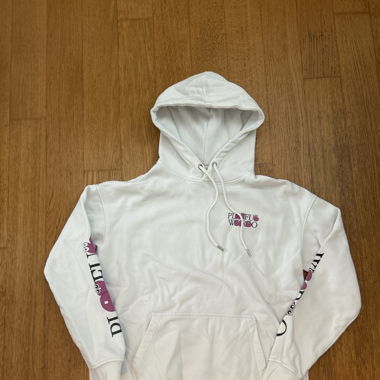 weisser Hoodie 