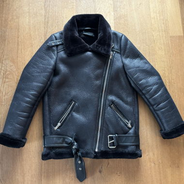 Zara winter jacket in leather/shearling look