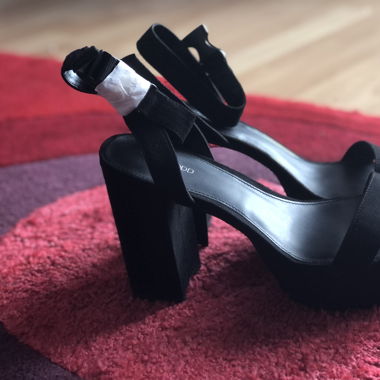Open Platform heels black, UNWORN/UNGETRAGEN