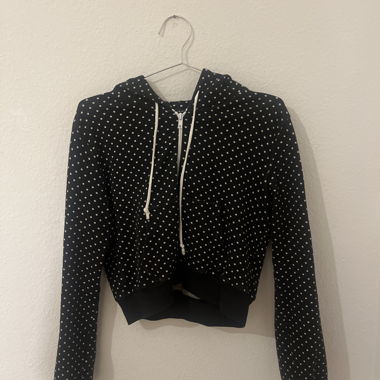 Brandy Mellville Polka Dot Sweat Jacket