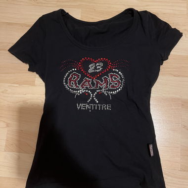 Y2k T-Shirt mit Strass