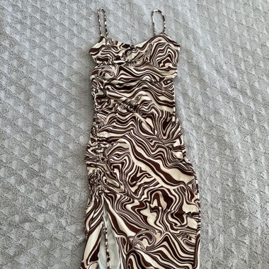 Robe longue imprimée Bershka