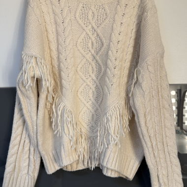 weisser Strickpullover gr. L