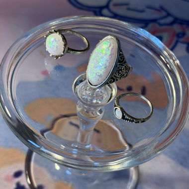 Vintage Opalring-Set 