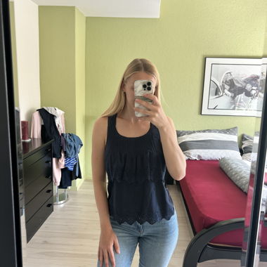 Top da donna NAF NAF blu scuro