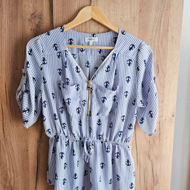 Blusa con stampa a ancora