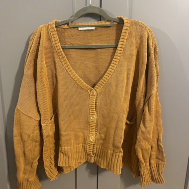 Beaumont Organic Strickcardigan Senfgelb