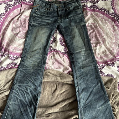 Jeans en denim bleu