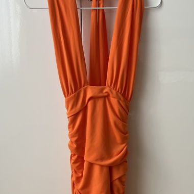 Abito Zara con spalline a collo arancione Gr. M