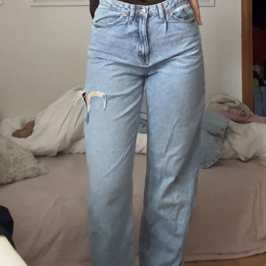 Jeans à jambes larges