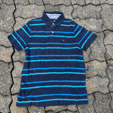 Tommy Hilfiger Poloshirt blau gestreift XS