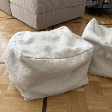Cubo in tessuto ecru lavabile 2x