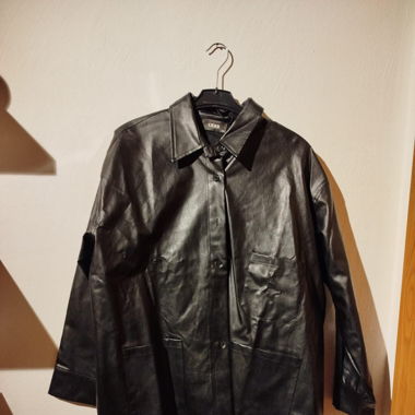 Manteau en simili cuir noir - Cider