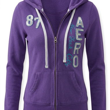 Felpa AeroHoodie viola Aeropostale XXS