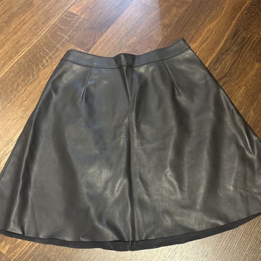 Black Faux Leather Skirt