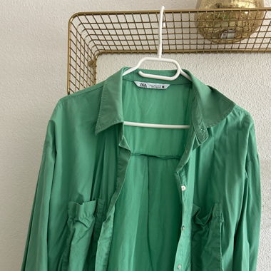 Grüne Bluse Zara
