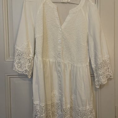 White Lace Tunic Blouse