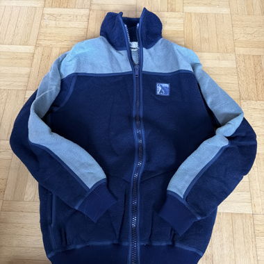 Blau-graue vintage Fleecejacke