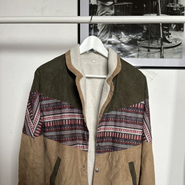 Vintage Tan Patterned Jacket