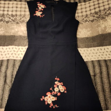 Robe style japonais navy Oasis