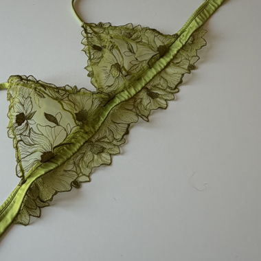 Reggiseno in pizzo verde
