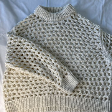 Crocheted Knit Sweater