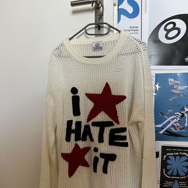 Sixth Dimension „I hate it“ knitted sweater