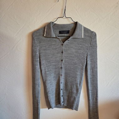 Cardigan in maglia grigio