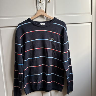 Maglione a righe Lacoste blu scuro