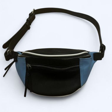Pieces blau-schwarze Tasche / Bauchtasche