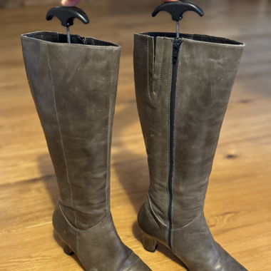 COX Stiefel Winterstiefel Gr. 38 grau Leder 