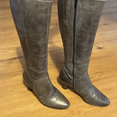 COX Stiefel Winterstiefel Gr. 38 grau Leder 