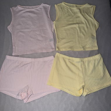 2-teiliges Set rosa/gelb