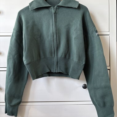 Green Zip Crop-Jacke alo yoga