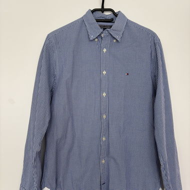 Chemise Tommy Hilfiger bleue à carreaux