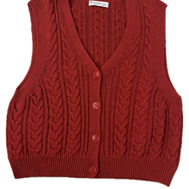 Gilet di maglia rosso