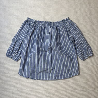 Blue striped blouse Only
