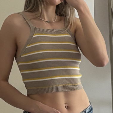 Calliope Striped Knit Top S