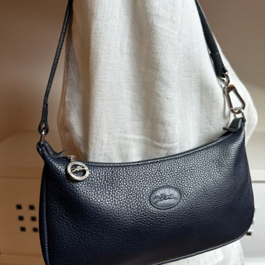 Longchamp night blue baguette bag.