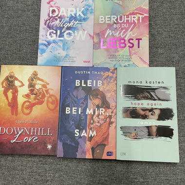 Lot de romans d'amour, 5 livres