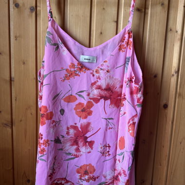 Top a spalline sottili floreale XL