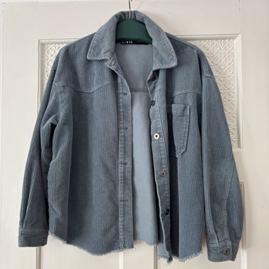Blue cord overshirt
