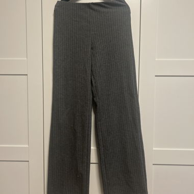 Grey Striped Trousers
